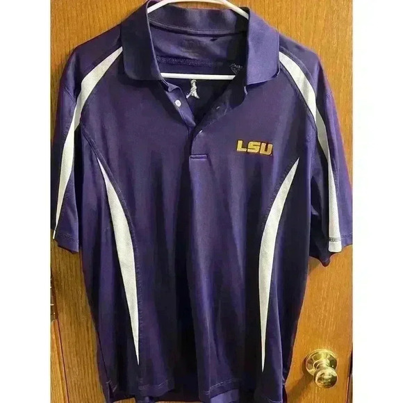 Ping Men’s Performance Golf Polo Medium Purple LSU Tigers - Picture 1 of 6
